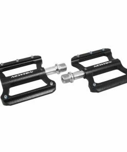 P2R Pédales BMX/VTT Newton Noir à Roulements 9/16 Avec Picots Argent